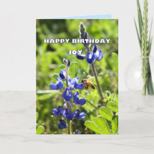 Joy Texas Bluebonnet Grattis på födelsedagen Kort