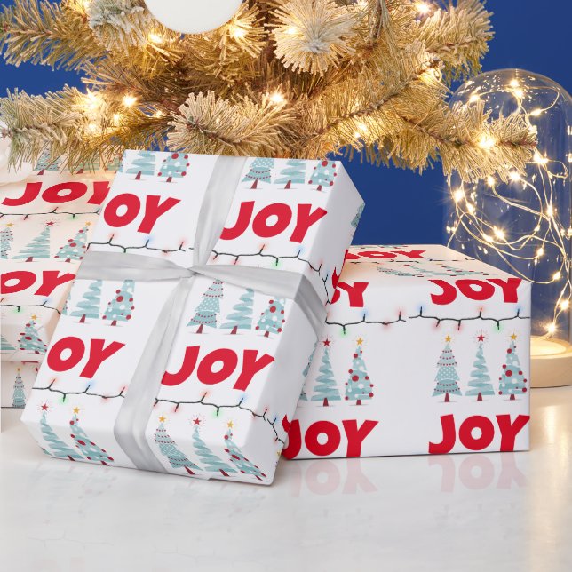 Joy Three Blue Julgranar-belysning Presentpapper (Helgdagar)