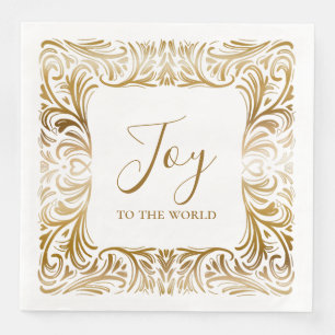 Joy till den unika eleganten guld jul pappersservett