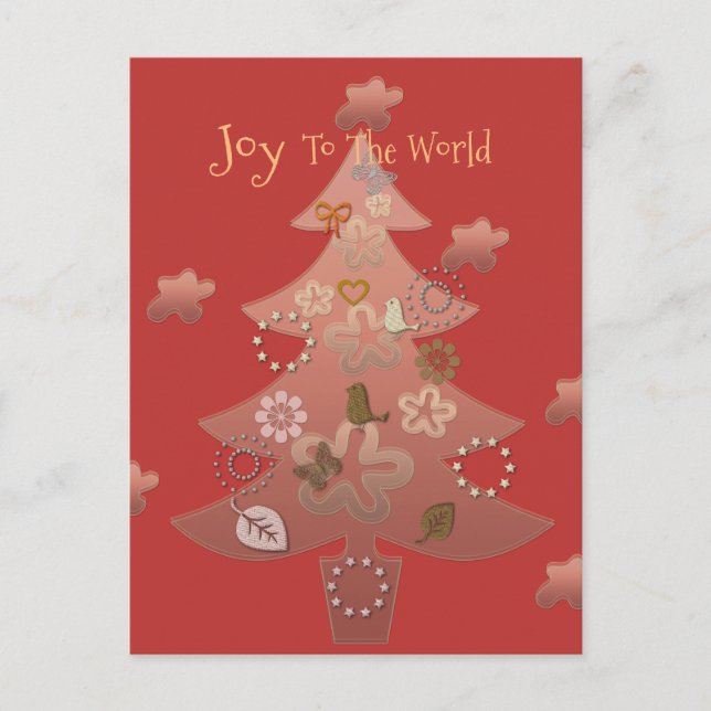 Joy till jul i världen vykort (Framsida)