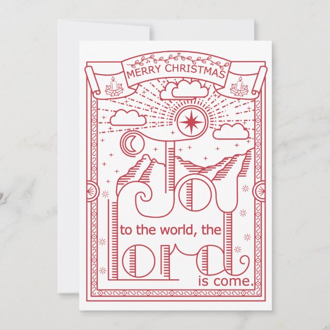 Joy till julklappen inbjudningar (Framsida)