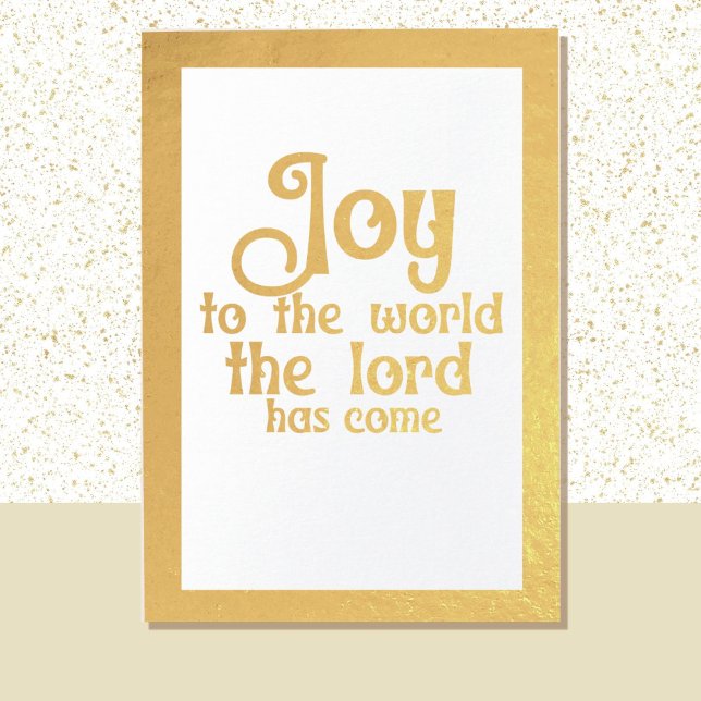 Joy till Religiösan jul Guld Folierat Kort (Skapare uppladdad)
