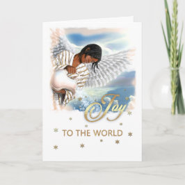 Joy till världen. African American Angel Helgkort