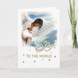 Joy till världen. African American Angel Helgkort