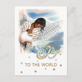 Joy till världen. African American Angel-jul Helg Vykort