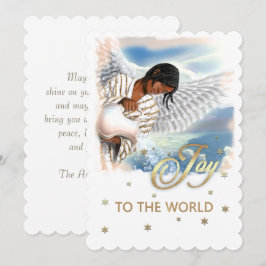 Joy till världen. African American Angel-jul Julkort
