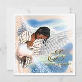 Joy till världen. African American Angel-jul Julkort