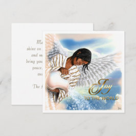 Joy till världen. African American Angel-jul Julkort