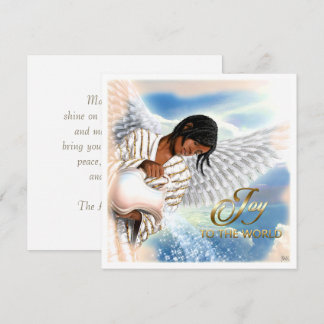 Joy till världen. African American Angel-jul Julkort