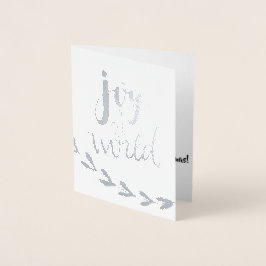 Joy till världen med Bible Verses jul Folierat Kort