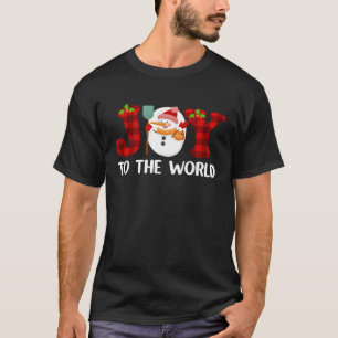Joy till världen Nativitet Jesus Julmange in T Shirt