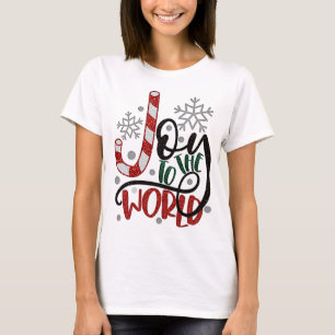 Joy till världens festliga jul-X-mas-Helgdag T Shirt