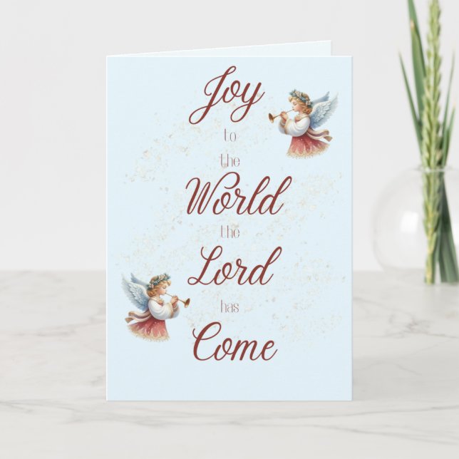 Joy till World Änglar-julkortet Kort (Framsida)