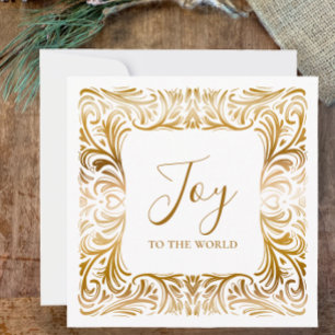 Joy till World Anpassningsbar Elegant Golden jul Julkort
