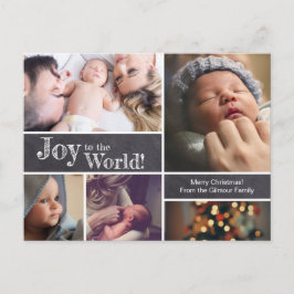 Joy till World Baby första julfoto Vykort