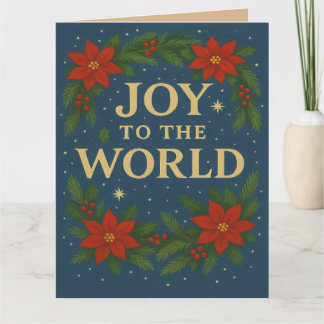 Joy till World blue themlighet jul Card Kort