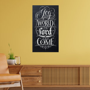 Joy till World Christian jul Black Chalk Poster