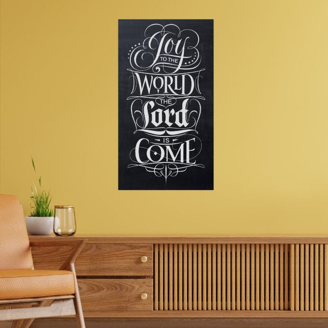 Joy till World Christian jul Black Chalk Poster (Vardagsrum 2)