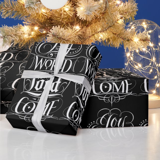 Joy till World Christian jul Chalkboard Presentpapper (Helgdagar)