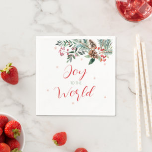 Joy till World Elegant Greenery jul Pappersservett