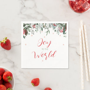 Joy till World Elegant Greenery jul Pappersservett