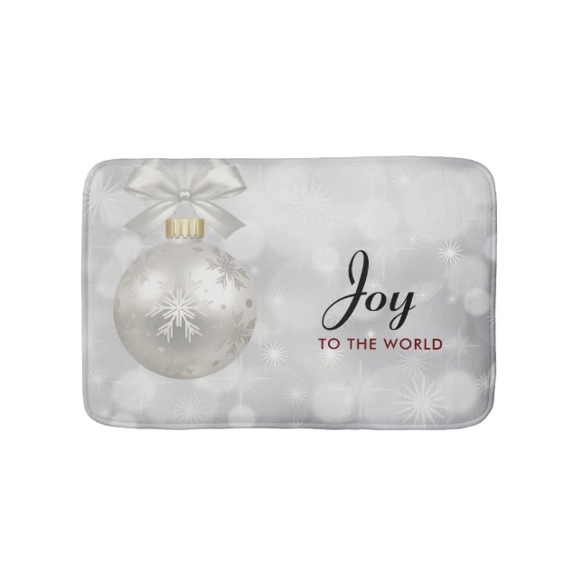 Joy till World Elegant Silver jul Boll Badrumsmatta (Framsidan)