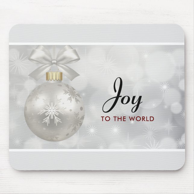 Joy till World Elegant Silver jul Boll Musmatta (Framsidan)