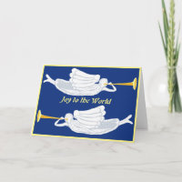 Joy till World God Jul änglar med trumpets