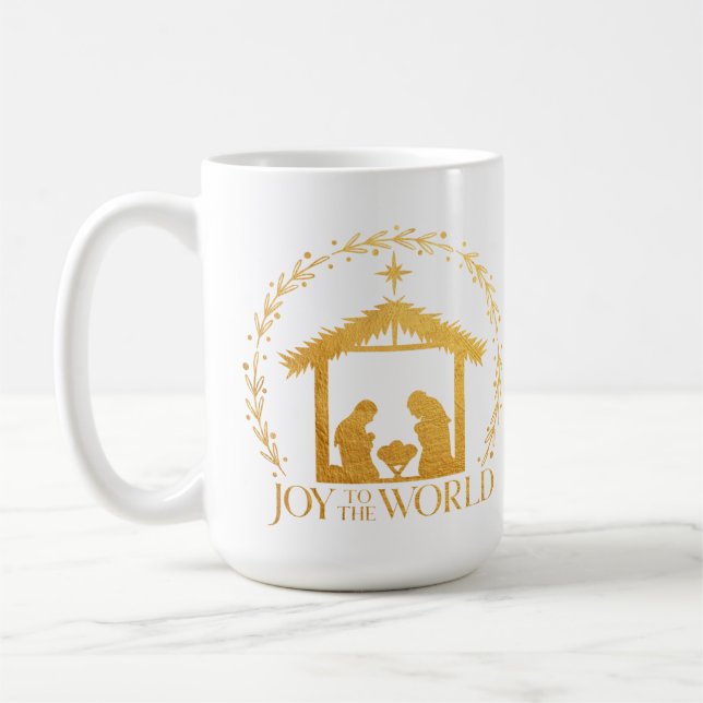 Joy till World Guld Ntivity-jul Kaffemugg (Vänster)