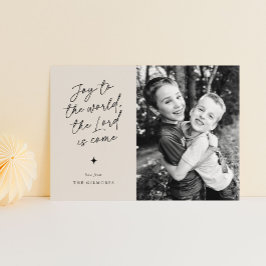 Joy till World Handwrite Religiösa jul Julkort