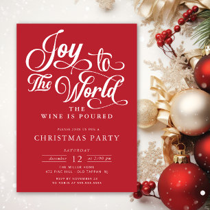 Joy till World Helgdag Cocktail Party Inbjudningar