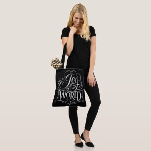 Joy till World jul Chalkboard Calligraphy Tygkasse