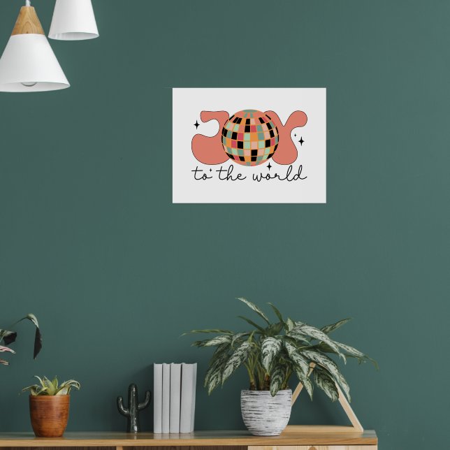 Joy till World jul Disco Boll Poster (Vardagsrum 1)