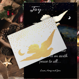 Joy till World Jul Helgdag Real Guld Folierat Kort