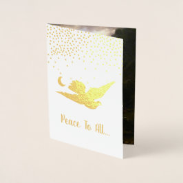 Joy till World Jul Helgdag Real Guld Folierat Kort