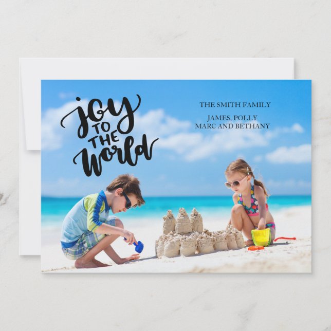 Joy till World Jul Photo Card Julkort (Framsida)
