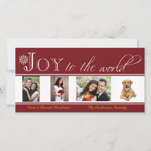 Joy till World Jul Photo Card Julkort