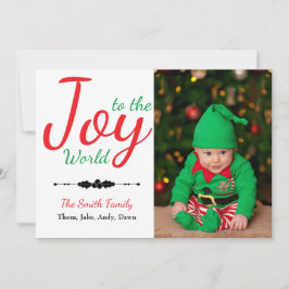 Joy till World Jul Photo Card Julkort