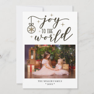 Joy till World Jul Photo Personlig Namn