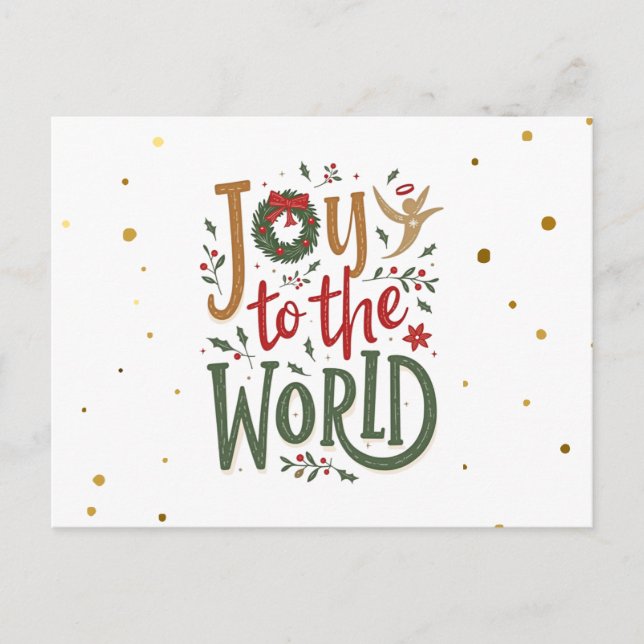 Joy till World Jul Postcard Vykort (Framsida)