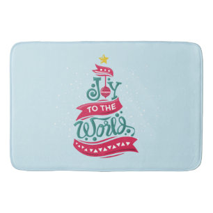 Joy till World Jul Quote Typography Badrumsmatta