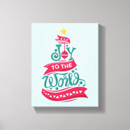 Joy till World Jul Quote Typography Canvastryck