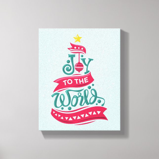 Joy till World Jul Quote Typography Canvastryck (Framsida)