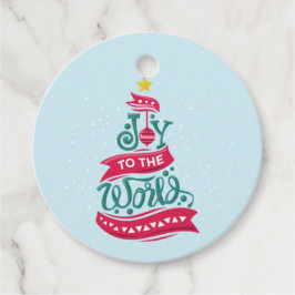 Joy till World Jul Quote Typography Gåvor Etiketter