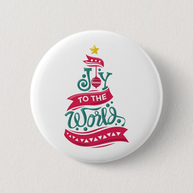 Joy till World Jul Quote Typography Knapp (Framsida)