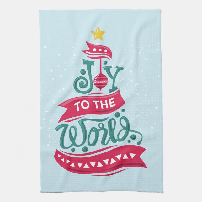 Joy till World Jul Quote Typography Kökshandduk (Vertikal)