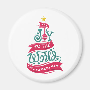 Joy till World Jul Quote Typography Magnet