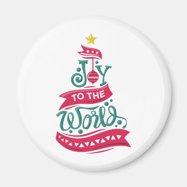 Joy till World Jul Quote Typography Magnet (Framsidan)