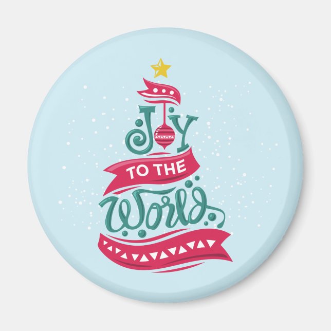 Joy till World Jul Quote Typography Magnet (Framsidan)