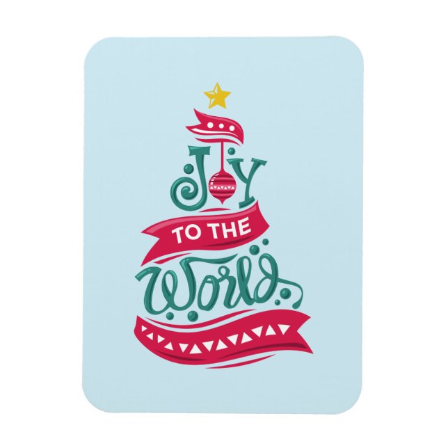 Joy till World Jul Quote Typography Magnet (Vertikal)